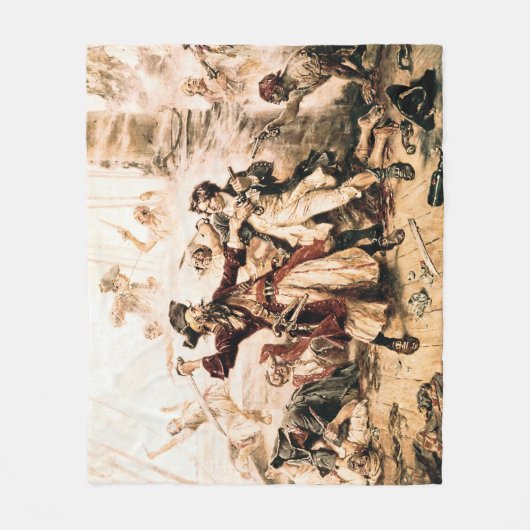 Capture, Pirate Blackbeard, Königin Anne's Rache Fleecedecke (Vorderseite)