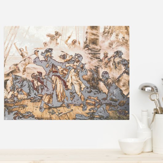 Capture, Pirate Blackbeard, Königin Anne's Rache Foliendrucke (In Situ (Küche))