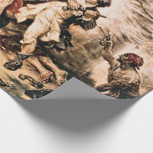 Capture, Pirate Blackbeard, Königin Anne's Rache Geschenkpapier (Ecke)