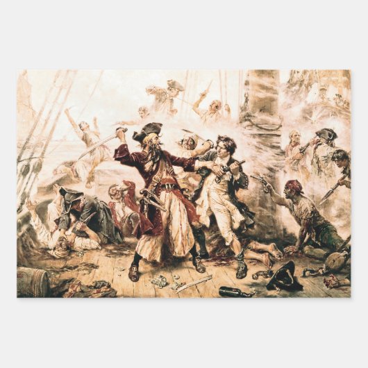 Capture, Pirate Blackbeard, Königin Anne's Rache Geschenkpapier Set (Vorderseite 3)