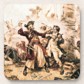 Capture, Pirate Blackbeard, Königin Anne's Rache Getränkeuntersetzer (Vorderseite)