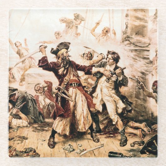 Capture, Pirate Blackbeard, Königin Anne's Rache Glasuntersetzer (Vorderseite)