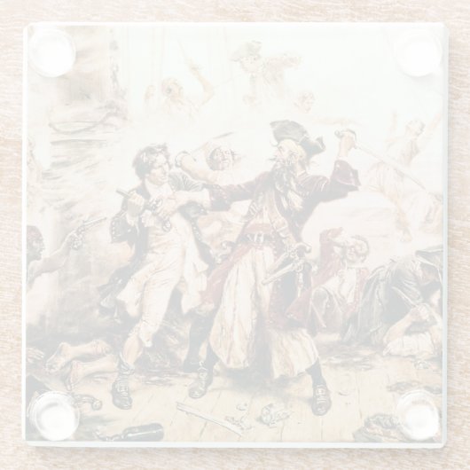 Capture, Pirate Blackbeard, Königin Anne's Rache Glasuntersetzer (Rückseite)