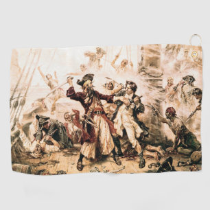 Capture, Pirate Blackbeard, Königin Anne's Rache Golfhandtuch