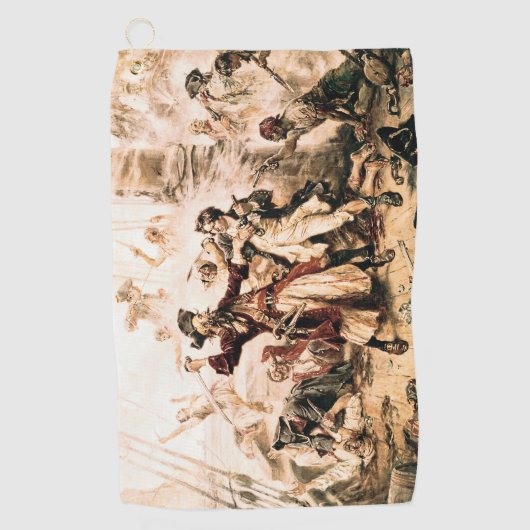 Capture, Pirate Blackbeard, Königin Anne's Rache Golfhandtuch (Vorderseite)