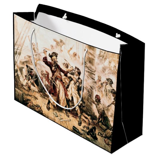 Capture, Pirate Blackbeard, Königin Anne's Rache Große Geschenktüte (Rückseite Schrägansicht)