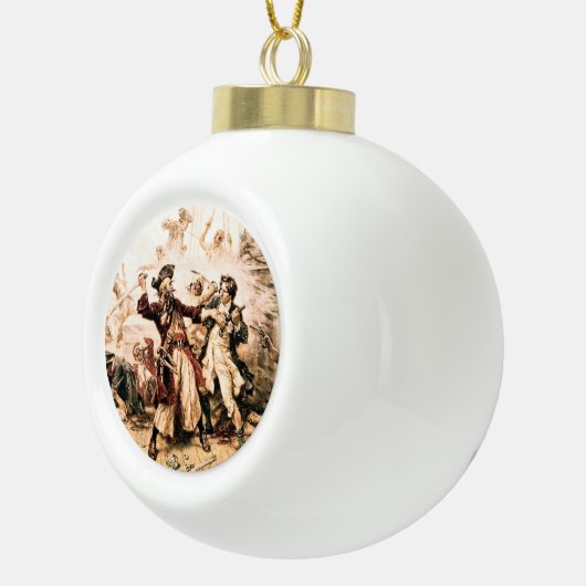 Capture, Pirate Blackbeard, Königin Anne's Rache Keramik Kugel-Ornament (Rechts)