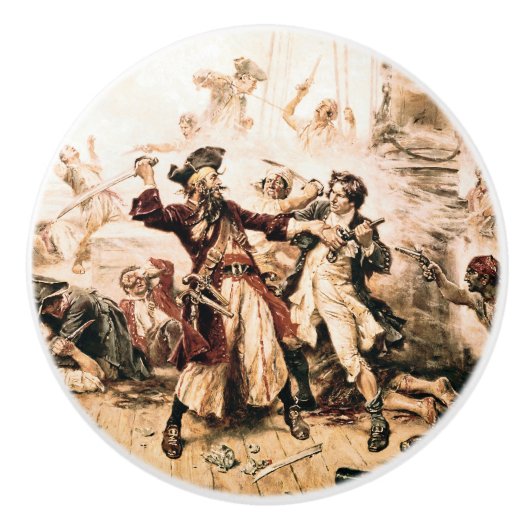 Capture, Pirate Blackbeard, Königin Anne's Rache Keramikknauf (Vorderseite)