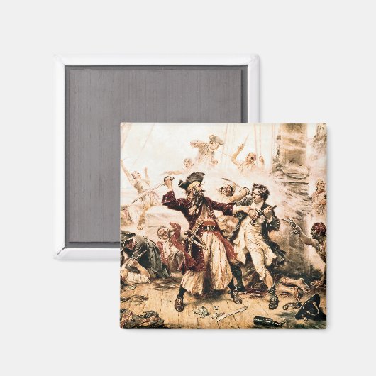 Capture, Pirate Blackbeard, Königin Anne's Rache Magnet (Vorderseite/Rückseite)