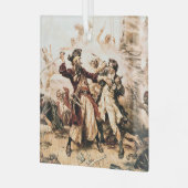 Capture, Pirate Blackbeard, Königin Anne's Rache Ornament Aus Glas (Vorderseite links)