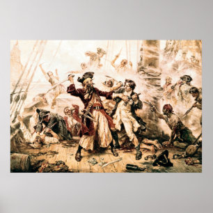 Capture, Pirate Blackbeard, Königin Anne's Rache Poster