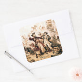 Capture, Pirate Blackbeard, Königin Anne's Rache Quadratischer Aufkleber (Umschlag)