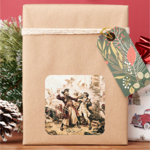 Capture, Pirate Blackbeard, Königin Anne's Rache Quadratischer Aufkleber