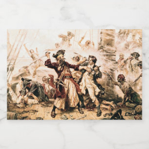 Capture, Pirate Blackbeard, Königin Anne's Rache Schaumweinetikett
