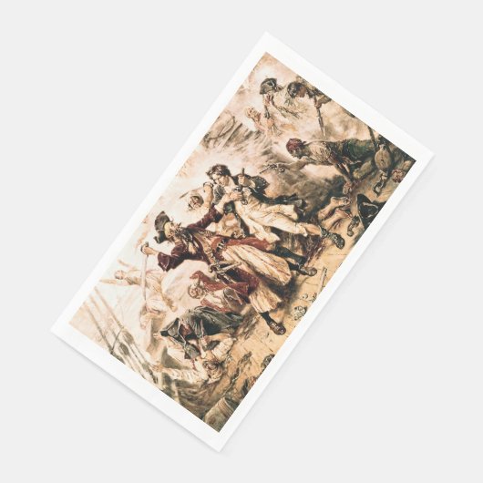 Capture, Pirate Blackbeard, Königin Anne's Rache Serviette (Ecke)