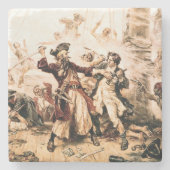 Capture, Pirate Blackbeard, Königin Anne's Rache Steinuntersetzer (Vorderseite)