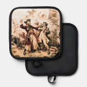 Capture, Pirate Blackbeard, Königin Anne's Rache Topflappen (Vorderseite/Rückseite)