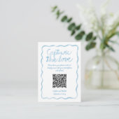 Capture Share-Fotos QR-Code Wavy Blue Frame Begleitkarte (Stehend Vorderseite)