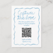 Capture Share-Fotos QR-Code Wavy Blue Frame Begleitkarte (Vorderseite)