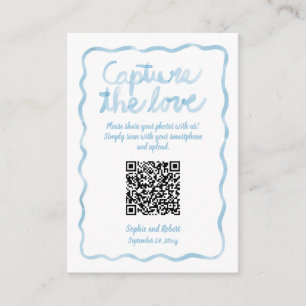 Capture Share-Fotos QR-Code Wavy Blue Frame Begleitkarte