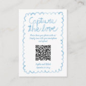 Capture Share-Fotos QR-Code Whimsical Blue Frame Begleitkarte (Vorderseite)