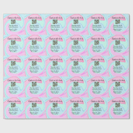 Capture the Liebe add QR Scan marmorfarben blau mi Geschenkpapier