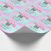 Capture the Liebe add QR Scan marmorfarben blau mi Geschenkpapier (Ecke)