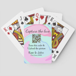 Capture the Liebe add QR Scan marmorfarben blau mi Spielkarten