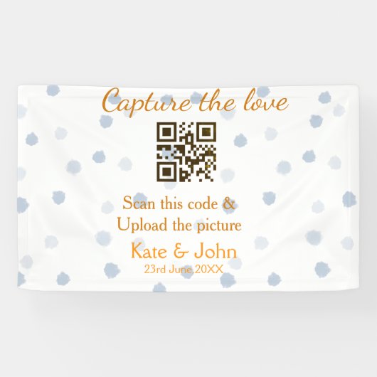 Capture the Liebe add QR scan upload image blue Banner (Horizontal)