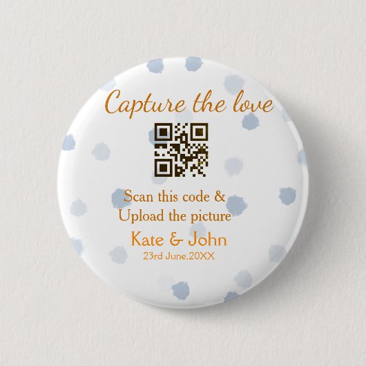 Capture the Liebe add QR scan upload image blue Button (Vorderseite)