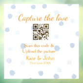 Capture the Liebe add QR scan upload image blue Fensteraufkleber (Blatt 3)