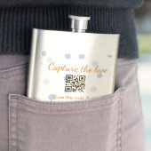 Capture the Liebe add QR scan upload image blue Flachmann (Beispiel)