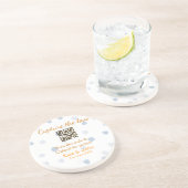 Capture the Liebe add QR scan upload image blue Getränkeuntersetzer (Seite)