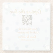 Capture the Liebe add QR scan upload image blue Glasuntersetzer (Rückseite)