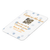Capture the Liebe add QR scan upload image blue Magnet (Linke Seite)