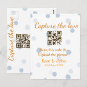 Capture the Liebe add QR scan upload image blue Postkarte (Vorne/Hinten)