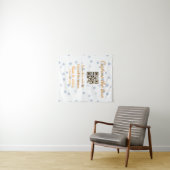 Capture the Liebe add QR scan upload image blue Wandteppich (Beispiel (Horizontal))