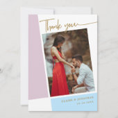 Capture the Liebe: Custom Wertvoll Foto Wedding Dankeskarte (Vorderseite)