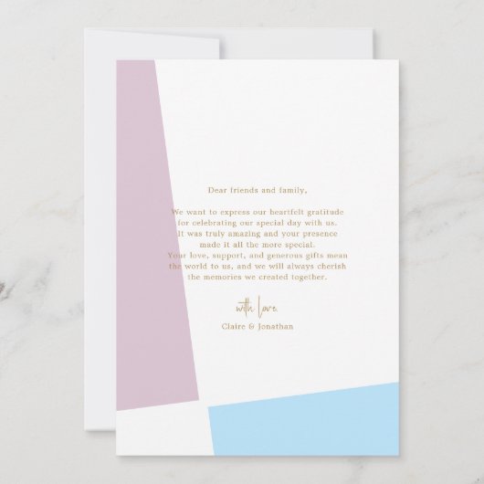 Capture the Liebe: Custom Wertvoll Foto Wedding Dankeskarte (Rückseite)