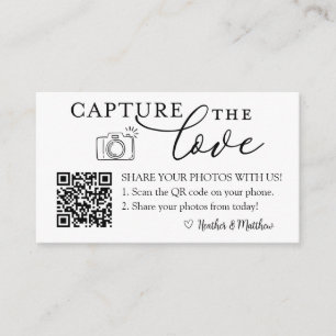 Capture the Liebe Foto Album QR Code Begleitkarte