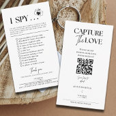 Capture the Liebe Foto I Spy Wedding Game Sage Begleitkarte