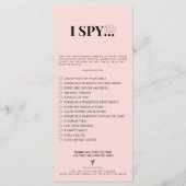 Capture the Liebe Foto I Spy Wedding Game Sage Menükarte (Rückseite)