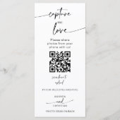 Capture the Liebe Foto I Spy Wedding Game Sage Menükarte (Vorderseite)