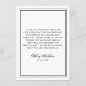 Capture the Liebe Foto Share QR Code Wedding Begleitkarte (Rückseite)