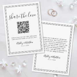 Capture the Liebe Foto Share QR Code Wedding Begleitkarte