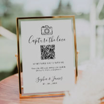 Capture the Liebe Foto Share QR Code Wedding Sign