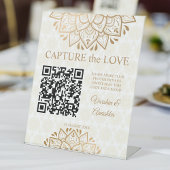 Capture the Liebe Foto Sharing qr golden mandala Sockelschild