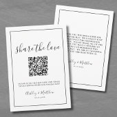 Capture the Liebe Guest Wedding Foto QR Code Begleitkarte