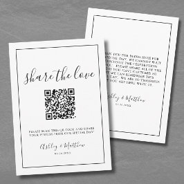 Capture the Liebe Guest Wedding Foto QR Code Begleitkarte