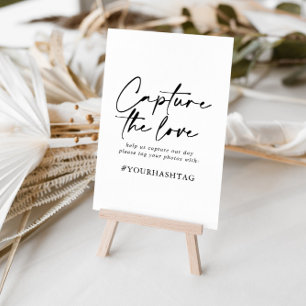 Capture the Liebe Hashtag Modernes Elegantes Zeich Poster